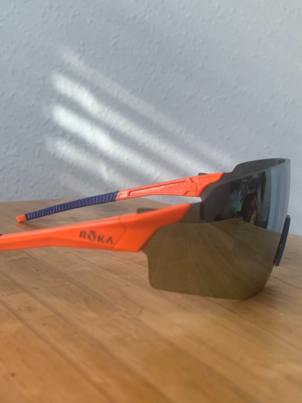 ROKA SL1 Performance Running Cycling Sunglasses Orange Frame GEKO Grips